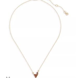 NWT Kate Spade Cubic Zirconia Martini Mini Pendant Necklace in Gold Tone,16"-19"